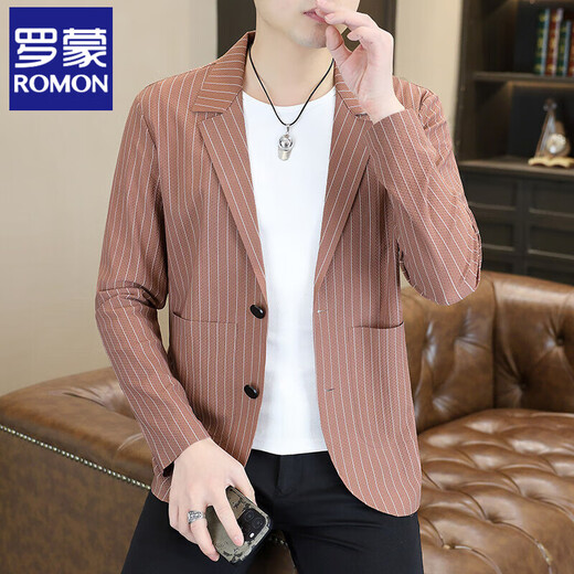 
ROMON (ROMON) ice silk traceless small suit men's solid color thin sun protection suit jacket for teenagers summer trendy casual sun protection jacket 698 black [Jinmin traceless/high quality] 3XL [about 170-190Jin [Jin equals about 0.5 kg]]