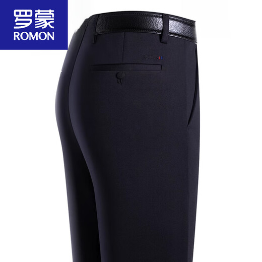 ROMON 2025 summer thin stretch ice silk dad pants men's casual pants loose casual pants middle-aged and elderly trousers LYC6621# dark gray spring and autumn thick* 36 2 feet 9 waist socks