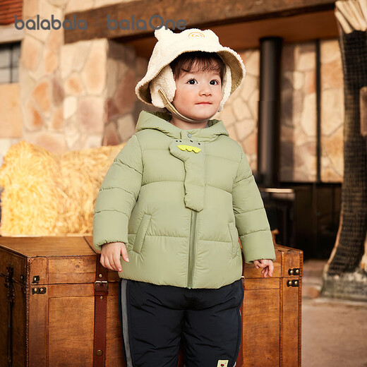 Balabala children's clothing baby down jacket three-proof boys winter clothing girls hooded jacket cute 2025 new bread coat