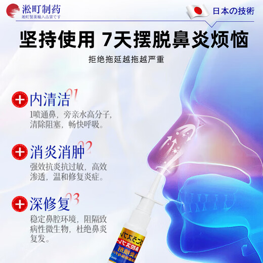 
Songcheng Pharmaceutical Japanese brand rhinitis spray spray allergic sinusitis nasal congestion nasal ventilation artifact special orifice for children