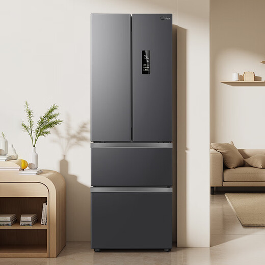 Midea 325-liter French-style multi-door four-door household refrigerator ultra-thin air-cooled frost-free first-class energy efficiency dual-frequency state subsidy 20% rental dormitory BCD-325WFPM(E)