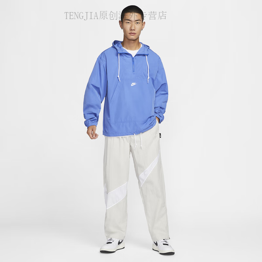 耐克（NIKE）男子上衣宽松梭织运动叠搭刺绣FUTURA轻便FN3893 010黑/白 M
