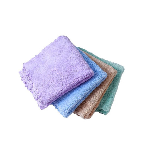 Jingxi self-operated - special brand quick-drying small square towel for pet bathing, quick-drying and absorbent towel, velvet square towel, cat and dog wash and care towel, cleaning coral towel, brown coral velvet square towel 30*30cm (1 piece)