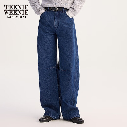 
Teenie Weenie Bear Women's Jeans 2025 Autumn New Simple Comfortable Slack Banana Pants Denim S