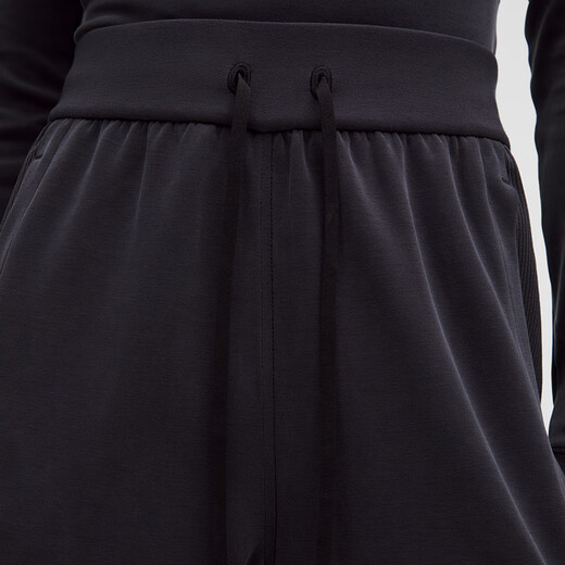 
lululemon丨Contrast-Ribbed Softstream Women's Ribbed Spliced ​​Wide Leg Pants LW5HUXA Black XL