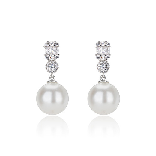 Qlady Women's Imitation Pearl Earrings Feminine High-Quality Silver Needle Earrings 2025 New Light Luxury Earrings Birthday Gift