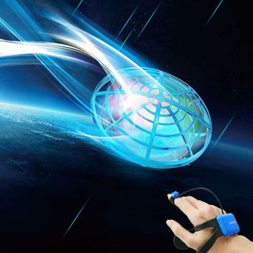 Palm Smart UFO Gesture Sensing Mini Drone Remote Control Quadcopter Suspended Children's Toy Flying Saucer Red Upgraded Five Sensors