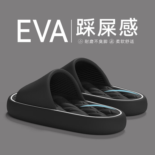 
Anshangfen antibacterial and odorant slippers for men in summer 2025 new home bathroom anti-slip eva non-smelling feet sandals for men black 42-43 [suitable for 41-42]