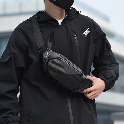 Neue trendige Marken-Hüfttasche für Herren, multifunktionale Brusttasche, Umhängetasche, Umhängetasche, leichter Luxus, modisch, vielseitig, hochwertig, schlicht, grau