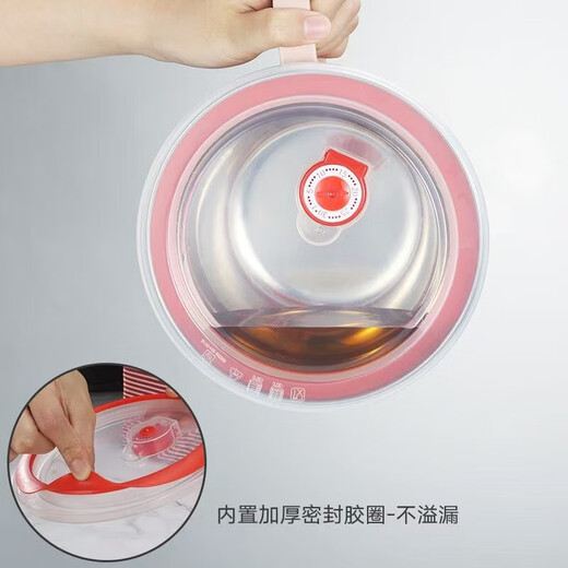 Korean and Japanese stainless steel instant noodle bowl with lid for student dormitory instant noodle bowl large anti-scald soup cup large capacity lunch box 17cm pink