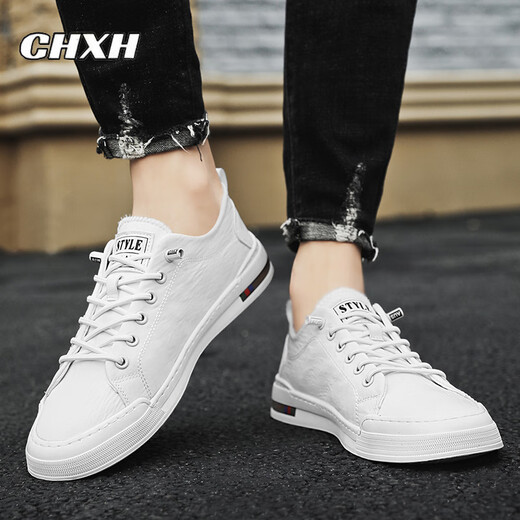 CHXH Brand Leichte Luxus -Luxus -gestickte weiße Schuhe Herrenschuhe Sommer atmungsaktiv
