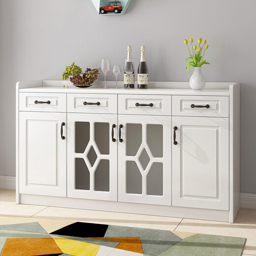 Anya sideboard modern minimalist painted cupboard tea and wine cabinet storage cabinet living room kitchen multi-functional storage cabinet white cupboard Aijia A08