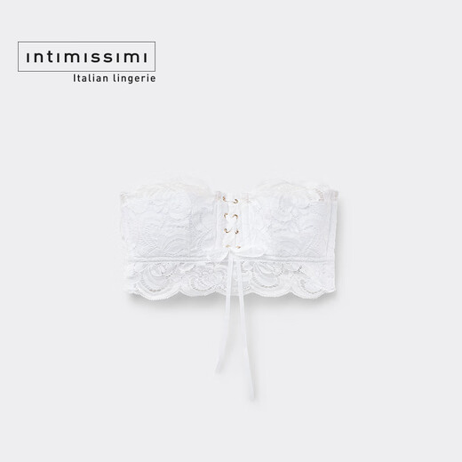 INTIMISSIMI fashion classic strap design retro lace tube top RIF2573 white-001 S