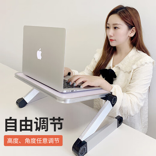 DOBOLY Standing Computer Stand Adjustable Lift Standing Work Height Table Office Portable Notebook Vertical Holder Upgraded 30% Off + Mouse Board + Cooling Fan Rose Red Standard Model 420