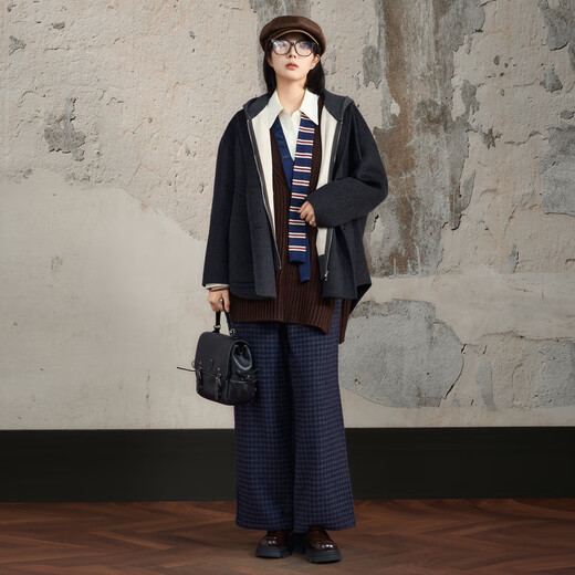 Nishimachi Village House (SETIROM) College Suit Women's 2025 New Knitted Vest, Shirt, Underwear and Outerwear including Tie XAAD10576 Off-White/Coffee One Size