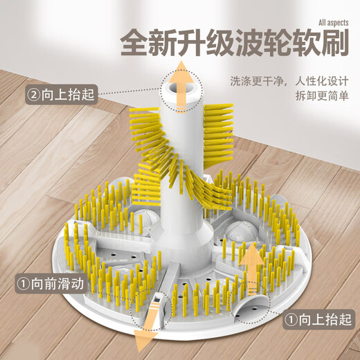 Xiaomi Buyi 2025 New Mini Shoe Cleaning Machine Home Shoe Brush Machine Fully Automatic Washing and Stripping All-in-One Small Shoes and Socks Washing Machine Special Smart Touch Model 4 Wall Brush Dehydration Can Wash 2-5 Pairs