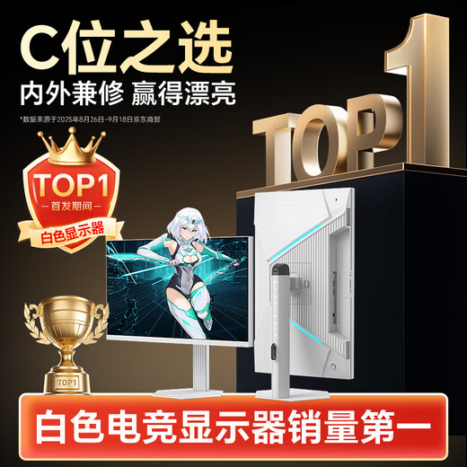 SANC盛色27英寸2K210Hz电竞显示器FastIPS硬件低蓝光IGZO氧化物技术 450nit高亮白色海景房屏幕S82