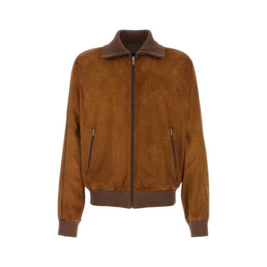PRADA FW25 Luxury Men's Suede Jacket Beige Camel 20 | 52 IT