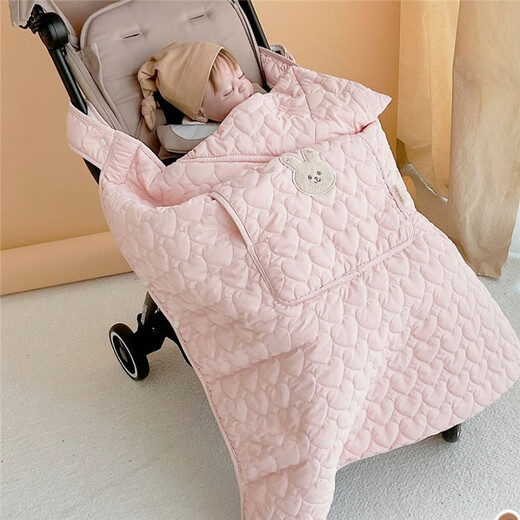 CLCEY Maruya t6 baby walking artifact Korean version cloak baby stroller cover blanket autumn and winter windproof warm thickened cover quilt new thickened windproof cover brown bear (upgraded plus velvet 4