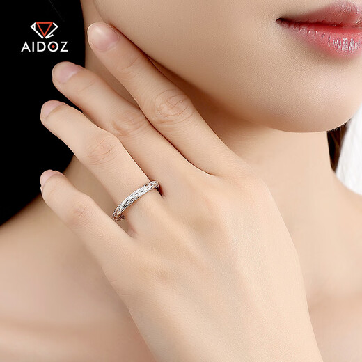 Aido diamond pt950 platinum snake pattern ring platinum new fashion super shining men and women couple ring 14# 3.2-3.4g