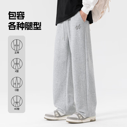Warrior sports pants men's spring and autumn new men's straight loose wide-leg casual pants men's breathable loose sweatpants trendy