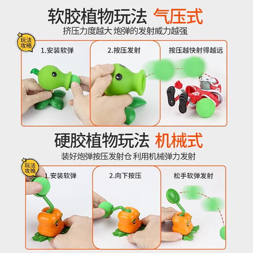 PLANTES VS ZOMBIES Plantes vs Zombies 2 Pea Shooter ensemble complet poupée lançable jouet garçon 6-10 ans cadeau d'anniversaire