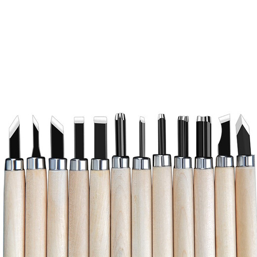 Kraftwell Carving Knife Set Student Handmade Woodworking Seal Carving Knife Utility Knife Stone Carving Knife Wood Carving Tool 3-piece Set KU4039