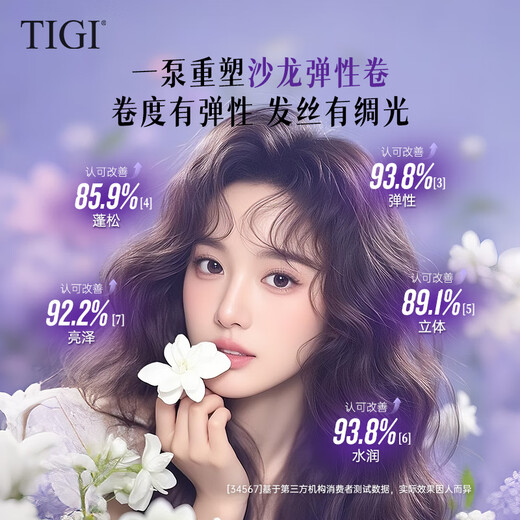 TIGI 弹力素女卷发保湿护卷防毛躁蓬松定型125ml 护发卷发神器超浓缩