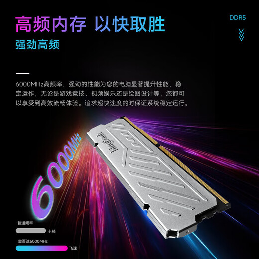 KINGBANK DDR5 Memory Yinjue/Black Blade/Star Blade 6000/6400/6800 Desktop Memory Game Esports Vest Strip Deepseek Hardware Yinjue 32G 16G*2 6000 Set Domestic Granules