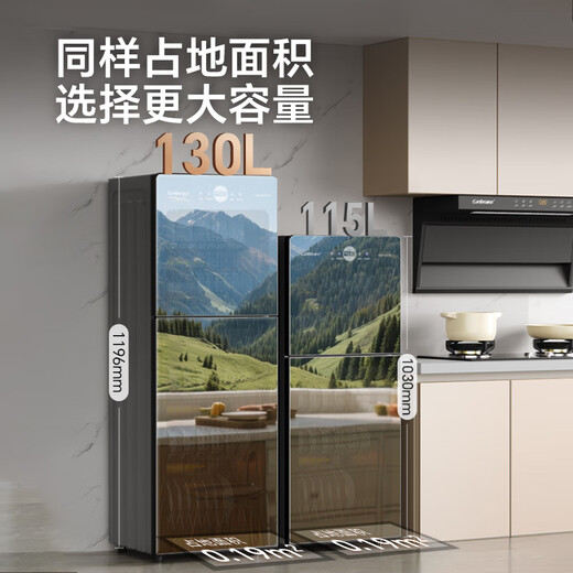 Canbo Magic Mirror Disinfection Cabinet Household Vertical 130L High Temperature Two-Star Small Two-Door Tableware Drying Stainless Steel Disinfection Cupboard National Subsidy XDZ130-C19