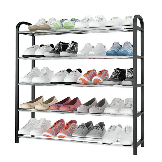 Fat Donglai quality multi-layer home shoe cabinet for rent in dormitory simple shoe rack student door space saving multi-functional elegant black three layers long 43cm