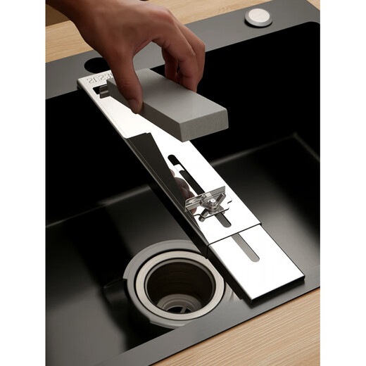 DL Fat Donglai's same knife sharpening artifact household whetstone fixed bracket kitchen knife sharpening artifact kitchen sink solid knife sharpening stand - thickened and retractable