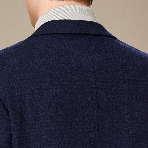 Antonio cashmere & sheep wool classic plaid suit collar mid-length cashmere wool coat men's woolen coat