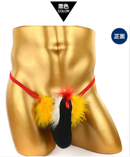 Sexy and interesting men's underwear, sexy and physiological penis, funny and funny thong, zodiac sign, g045 black big cock, one size fits S-XXXL