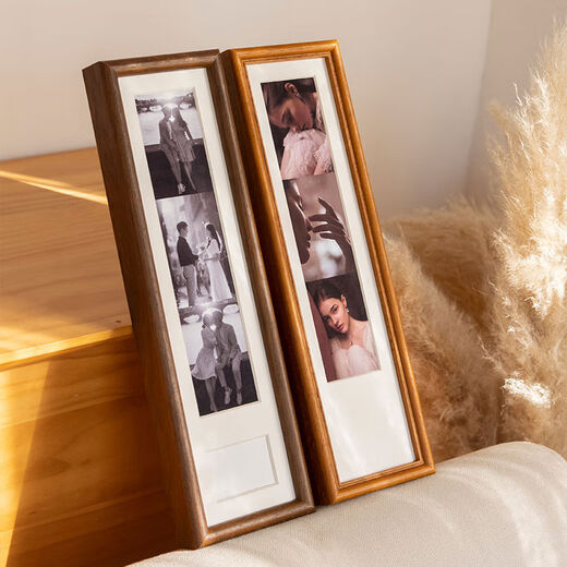 Yusenyi diy photo frame couple wedding photo print photo long palace grid black walnut frame wall hanging 1536 teak color washed photo contact customer service inner diameter 1038cm