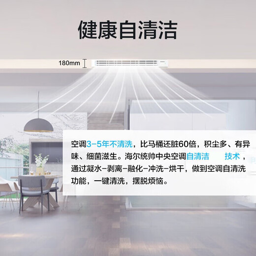 Haier Smart Home produces Commander Super Power Saving PULS Yuanqi 3 HP Central Air Conditioner One to One 4 HP Home Living Room Air Duct Machine Frequency Converter First Level Energy Efficiency Package Installation and Renewal Subsidy 20% 3 HP Second Level Energy Efficiency 7 Meter Package Installation Package