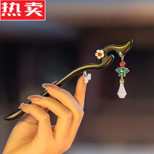 SNQP national style hairpin, new Chinese style women's daily ancient style wooden rocking hairpin hairpin, simple hairpin, wooden gift boxed national style hairpin