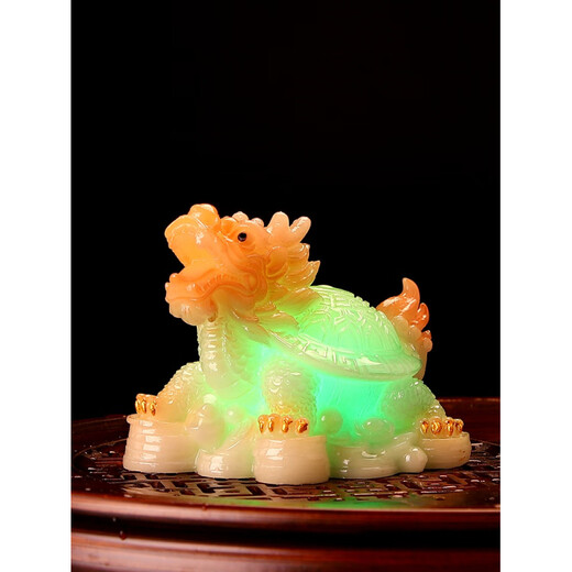 Light as I wish tea pet can raise high-end color-changing luminous tea pet chameleon turtle ornaments boutique can raise tea table tea supplies tea tray Golden toad turns into gold-gold diamond large size