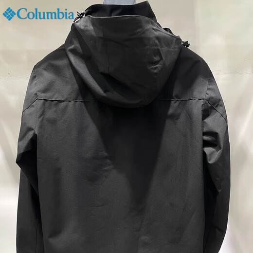 Columbia Men's Jacket Outdoor Windproof and Waterproof Jacket Hiking and Mountaineering Jacket Wild Fishing Sports Spring and Autumn Jacket Black XL 120-135Jin Jin equals 0.5 kg