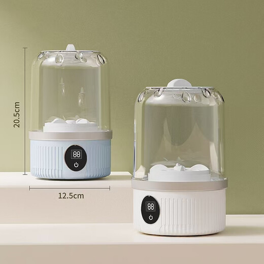 Xiaomi Buyi Trendy Life Appliances Underwear Washing Machine for Socks Washing Fully Automatic Small Portable Wireless Mini Special Lazy Artifact Underwear Laundry Cup Blue and White Double Cup Wash Underwear and Socks Separately + Protect Health