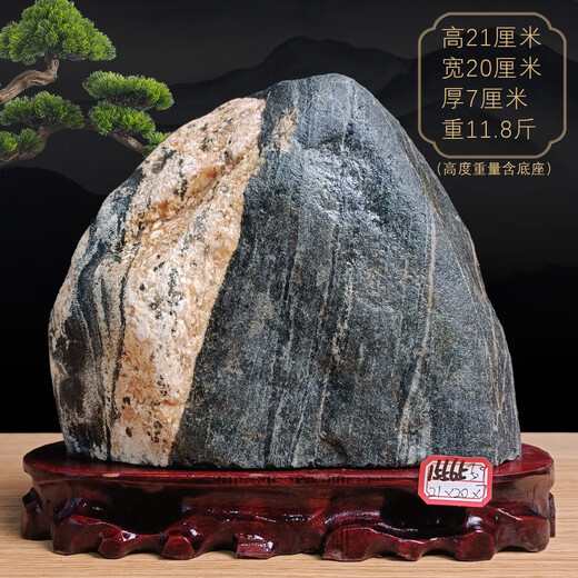 
Three-April Tiger Fidelity Taishan Stone Natural Raw Taishan Stone Dandang Indoor Living Room Corner Office Yangstone Backing Mountain 15918 Stone Lai Fu arrived