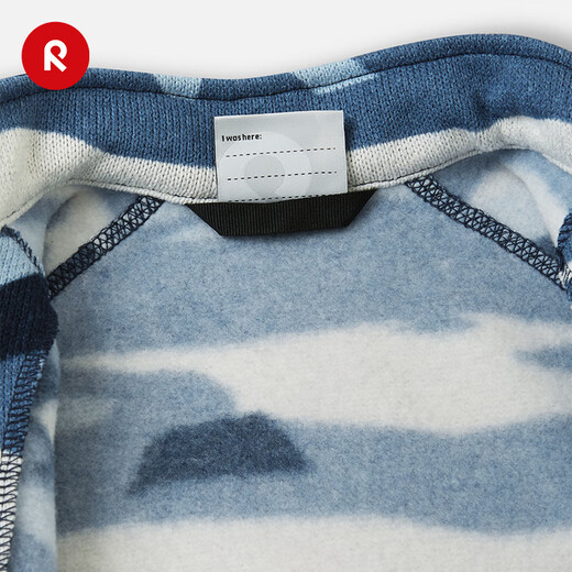 Reima Finland reima2025 new autumn and winter new products for boys and girls printed fleece warm and comfortable cardigan sweatshirt navy blue-6981 104 cm