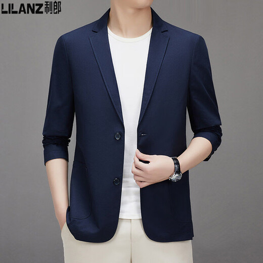 Lilang Casual Suit Men's Jacket 2025 Spring New Fashion Single Suit Top Business Suit Men Gray Green Gray Green 75 1/L