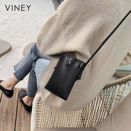 Viney cowhide bag, women's bag, niche mobile phone bag, stylish single shoulder crossbody bag, birthday gift, high-end gift for girlfriend and wife