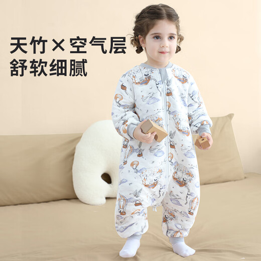 Nanjiren baby sleeping bag Tianzhu air cotton children's anti-kick quilt pajamas baby thin cotton air-conditioned split-leg sleeping bag 90 yards