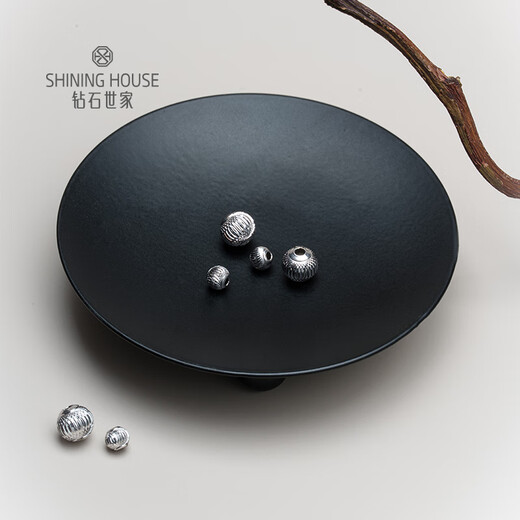 Diamond Family PT950 Platinum Cat's Eye Gold Beads Single Loose Beads DIY Braided Beads Bracelet Transfer Beads Accessories Gold Beads Gold Weight About 0.5g