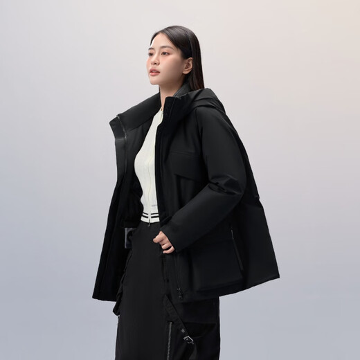 Bosideng Out of Stock Clearance Autumn and Winter Women's Down Jacket Fashion Casual Hooded Versatile Winter Warm Jacket Store Manager Recommendation Black 8056 M 165/88A