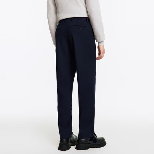 Jiumuwang men's trousers, men's worry-free trousers to keep out the cold, plus velvet version, easy-care straight-leg suit trousers for men in autumn and winter