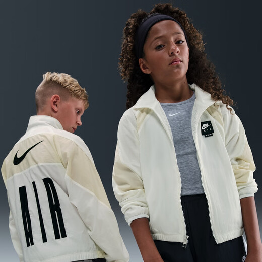Nike (NIKE) big children's loose sports jacket for boys and girls woven lightweight stacked mesh jacket NIKE IH5968