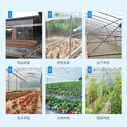 Wanhe plastic film thickened greenhouse film rainproof cloth transparent plastic cloth waterproof cloth dustproof insulation film 8 wires 2*3 meters
